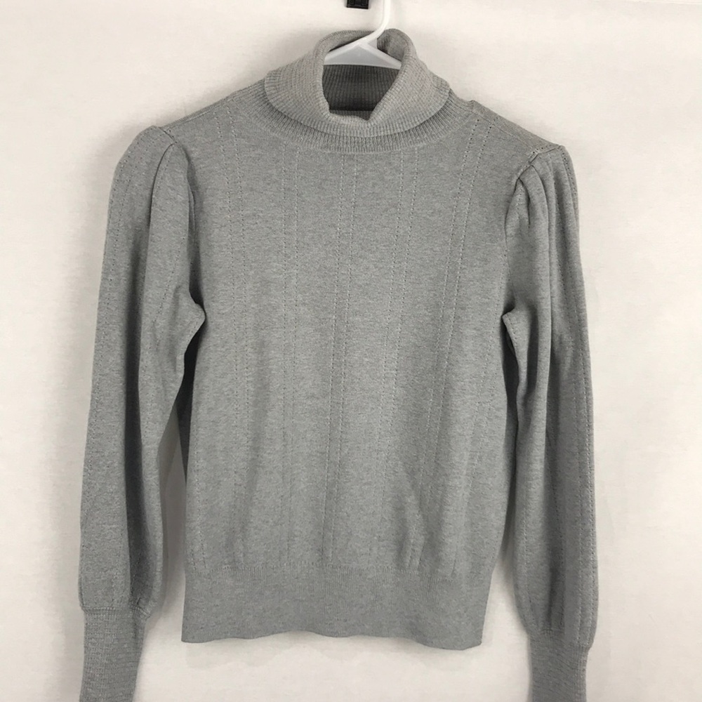Ann Taylor small silk blend puff sleeve